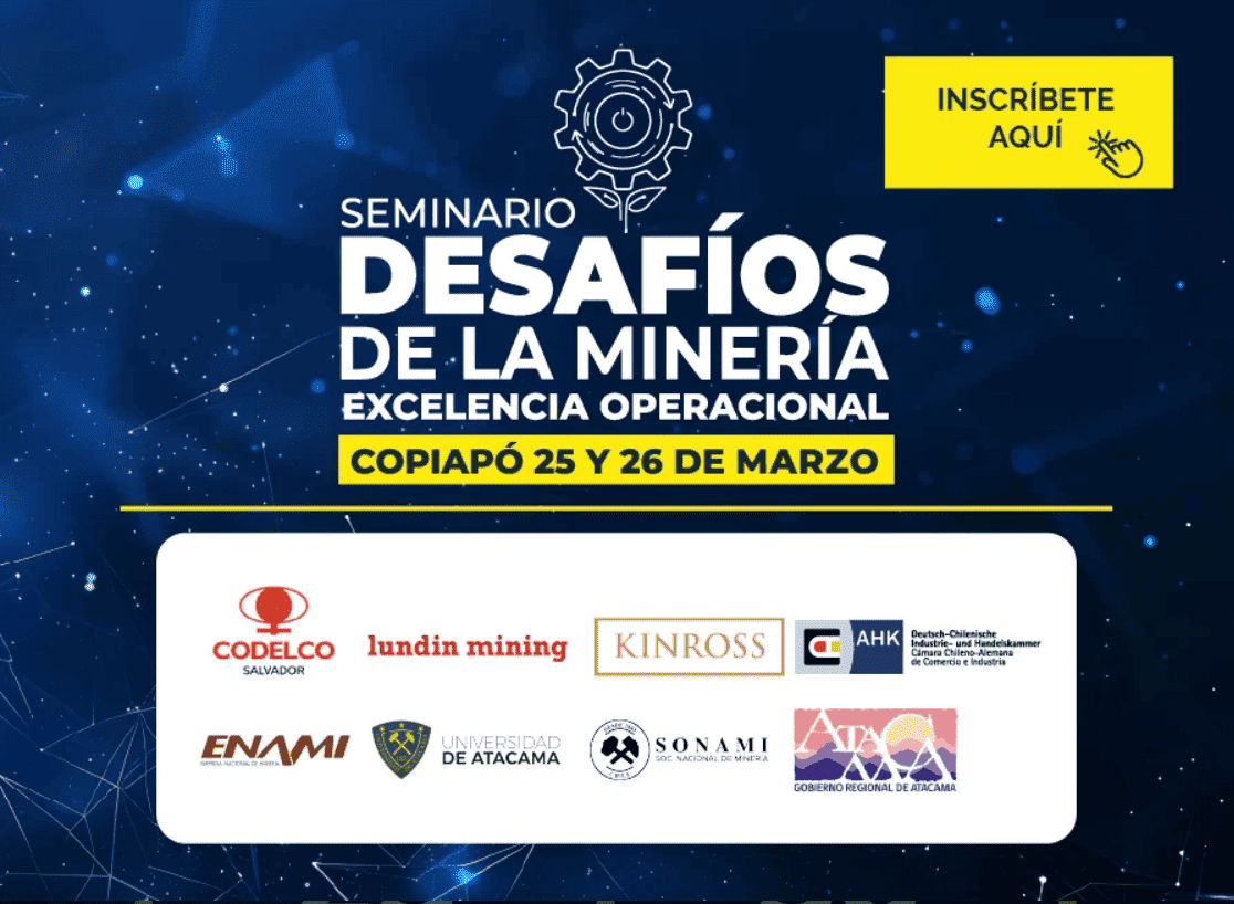 Se llevará a cabo el seminario “Desafíos de la Minería, Excelencia Operacional” en Copiapó