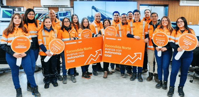 Escondida | BHP logra 100% de operación autónoma en rajo Escondida Norte